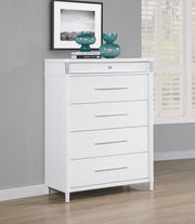Gracemont - 5-Drawer Bedroom Chest Of Drawers - White - JaxCo Furniture