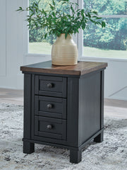 Wildenauer - Brown / Black - Chair Side End Table - JaxCo Furniture
