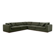 Rue - Classic L Modular Sectional - Dark Green - JaxCo Furniture