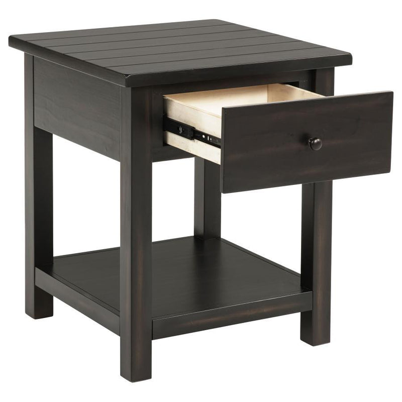 Payne - 1 Drawers Wood End Table with Shelf - JaxCo Furniture