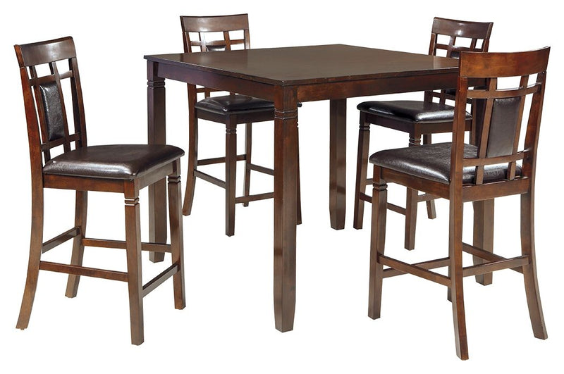 Bennox - Brown - DRM Counter Table Set (Set of 5) - JaxCo Furniture