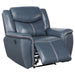 Sloane - Upholstered Padded Arm Recliner Chair - Blue - JaxCo Furniture