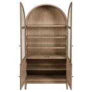 Kailani - 4-Door Cane Dining Vitrine Display Cabinet - Beige Oak - JaxCo Furniture