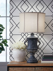 Morvanford - Antique Black - Poly Table Lamp - JaxCo Furniture