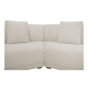 Fraser - 3 Piece Modular Sectional With Wedge Slipper - White - JaxCo Furniture