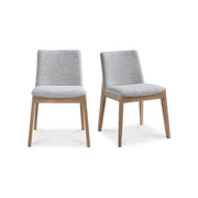 Deco - Oak Dining Chair (Set of 2) - Light Gray - JaxCo Furniture