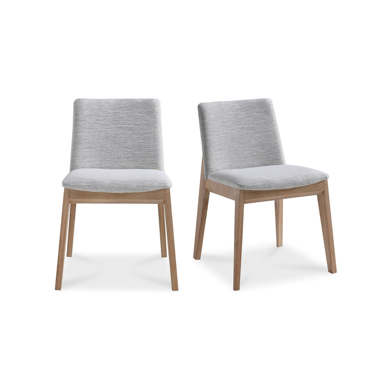 Deco - Oak Dining Chair (Set of 2) - Light Gray - JaxCo Furniture