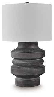 Wahida - Distressed Black - Poly Table Lamp - JaxCo Furniture