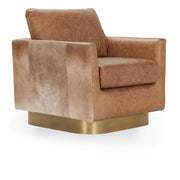 Lathe - Leather/Hide Accent Chair - JaxCo Furniture