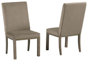 Chrestner - Gray / Brown - Dining UPH Side Chair (Set of 2) - JaxCo Furniture