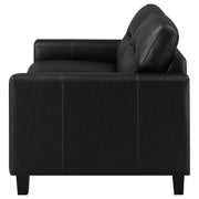 Scotland - Faux Leather Upholstered Track Arm Loveseat - JaxCo Furniture