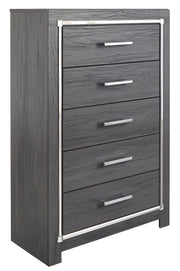 Lodanna - Gray - Five Drawer Chest - JaxCo Furniture