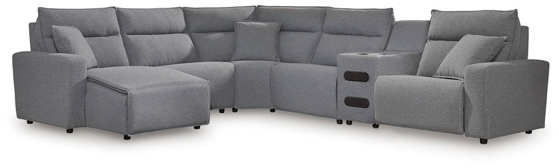 ModMax II - Salt And Pepper - Reclining Sectional - JaxCo Furniture