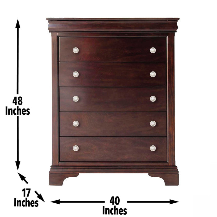 Dominique - Chest - Dark Brown - JaxCo Furniture