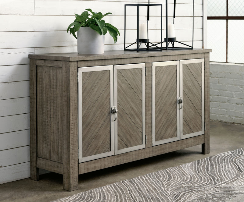 Krystanza - Weathered Gray - Dining Room Server - JaxCo Furniture