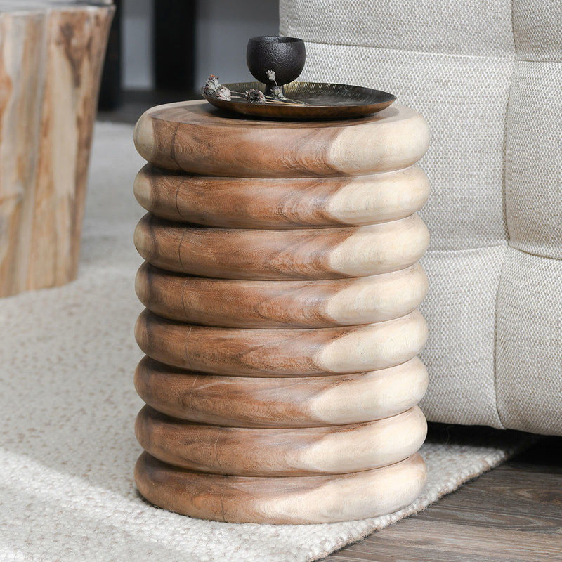 Gala - Round End Table - Natural - JaxCo Furniture