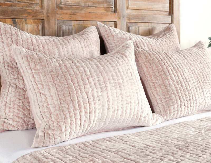 Bari - Velvet Quilt Set - JaxCo Furniture