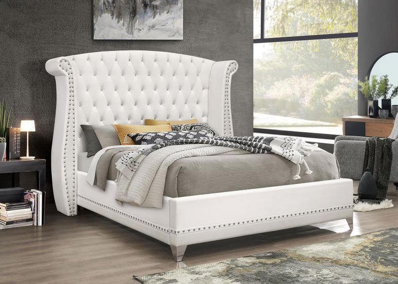 Barzini - Upholstered Wingback Bed - JaxCo Furniture