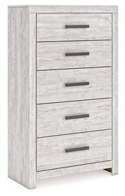 Cayboni - Whitewash - Five Drawer Chest - JaxCo Furniture
