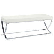 Walton - Leatherette Upholstered Tufted Accent Bench - JaxCo Furniture