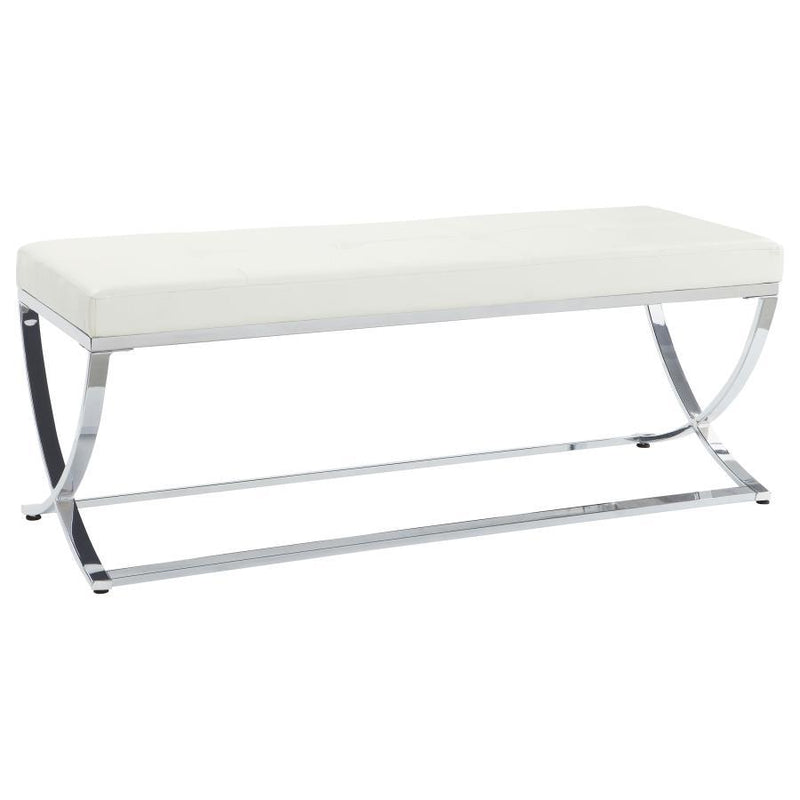 Walton - Leatherette Upholstered Tufted Accent Bench - JaxCo Furniture