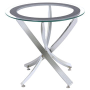 Brooke - Round Glass Top Coffee Table Set - JaxCo Furniture