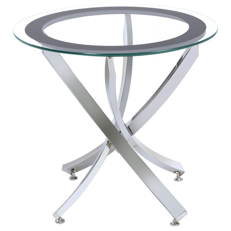 Brooke - Round Glass Top Coffee Table Set - JaxCo Furniture