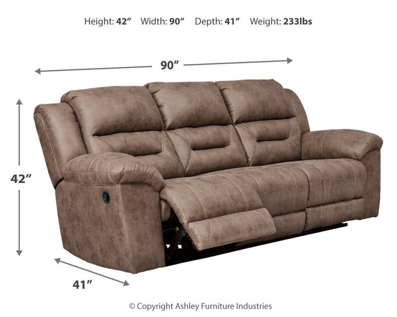 Stoneland - Reclining Sofa - JaxCo Furniture