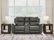 Bleckley - Power Reclining Loveseat With Console / Adjustable Headrest - JaxCo Furniture