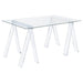 Amaturo - Glass Top Acrylic Writing Desk - Clear - JaxCo Furniture