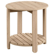 Fowler - 1 Shelf Round Engineered Wood Table - JaxCo Furniture