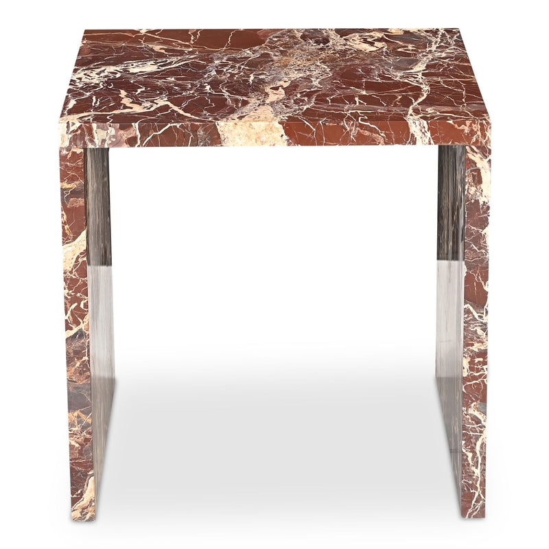 Rosa - Accent Table - Rosso Levanto Marble - JaxCo Furniture