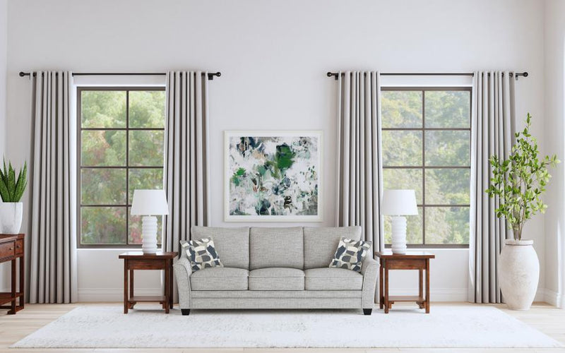 Tomkins - Boucle Upholstered Sofa - Light Gray - JaxCo Furniture