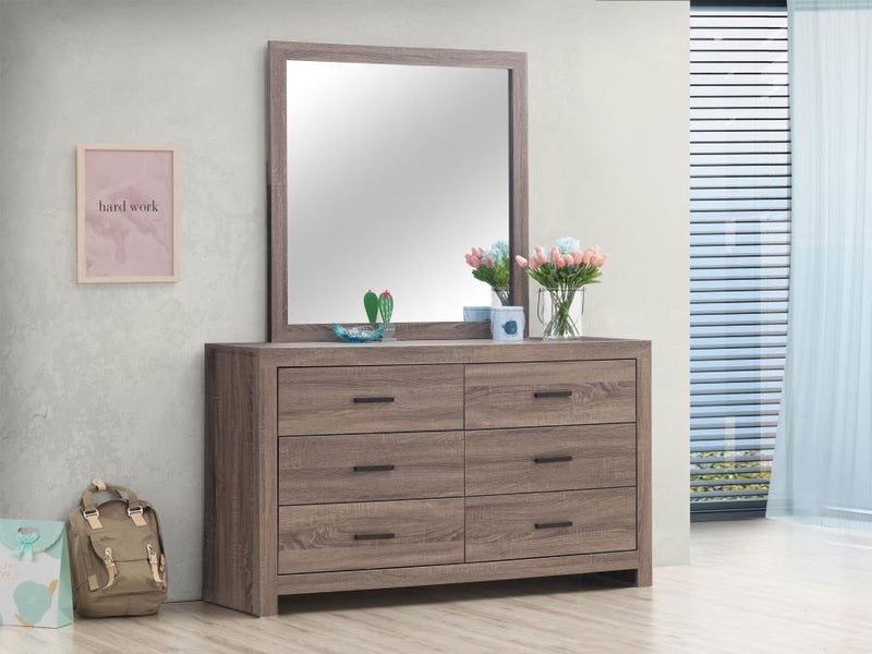 Brantford - 6-Drawer Dresser With Mirror - JaxCo Furniture