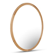 Alcott - Accent Oval Mirror - Light Brown - JaxCo Furniture
