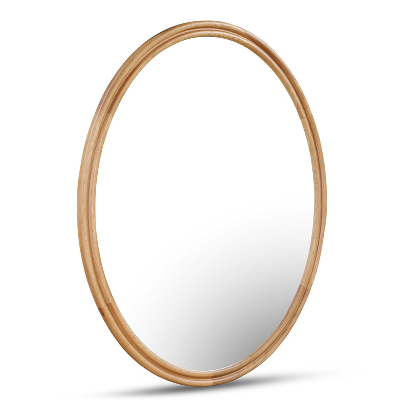 Alcott - Accent Oval Mirror - Light Brown - JaxCo Furniture
