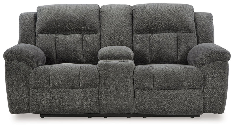 Frohn - Dbl Reclining Loveseat With Console - JaxCo Furniture