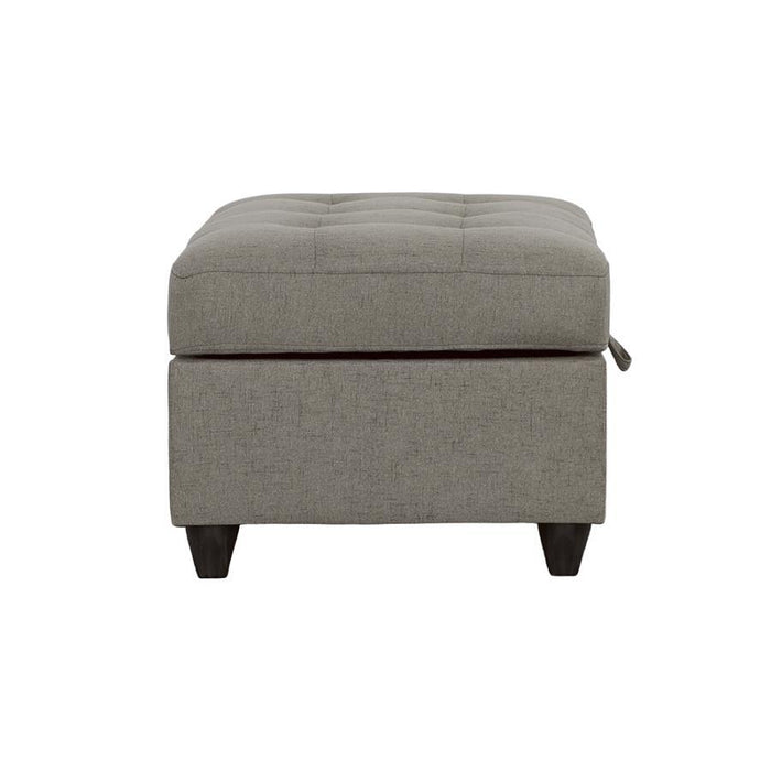 Stonenesse - Rectangular Upholstered Storage Ottoman - Gray - JaxCo Furniture