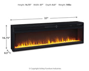 Entertainment - Black - Wide Fireplace Insert - JaxCo Furniture