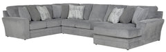 Glacier - 3 Piece Sectional And 9 Included Accent Pillows - JaxCo Furniture