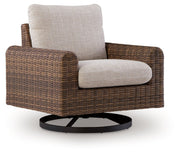 Dolan Creek - Swivel Lounge With Cushion - Gray / Brown - JaxCo Furniture