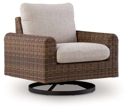 Dolan Creek - Swivel Lounge With Cushion - Gray / Brown - JaxCo Furniture