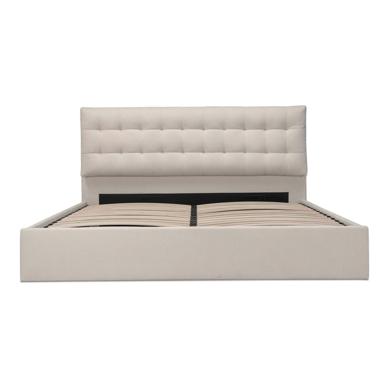 Sebastion - King Storage Bed - Cream - JaxCo Furniture