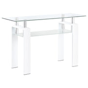 Dyer - 1-Shelf Rectangular Glass Top Table - JaxCo Furniture