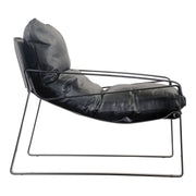 Connor - Leather Club Chair - Black - JaxCo Furniture