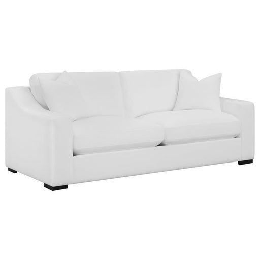 Ashlyn - Upholstered Sloped Arm Sofa - White - JaxCo Furniture