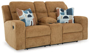 Kanlow - Dbl Reclining Loveseat With Console - JaxCo Furniture