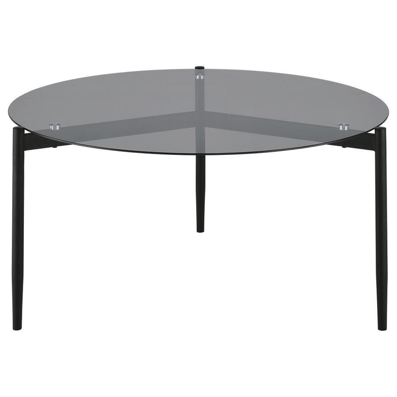 Rosalie - Round Smoked Glass Top Table - JaxCo Furniture