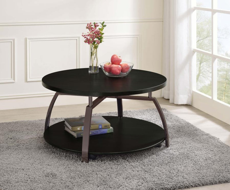 Dacre - Round Engineered Wood Top Table - JaxCo Furniture