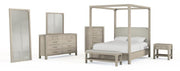 Solano - 85" Queen Canopy Bed - Weathered Mango - JaxCo Furniture